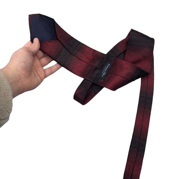 RARE Christian Dior Tie Pattern Red Black - Picture 6 of 6
